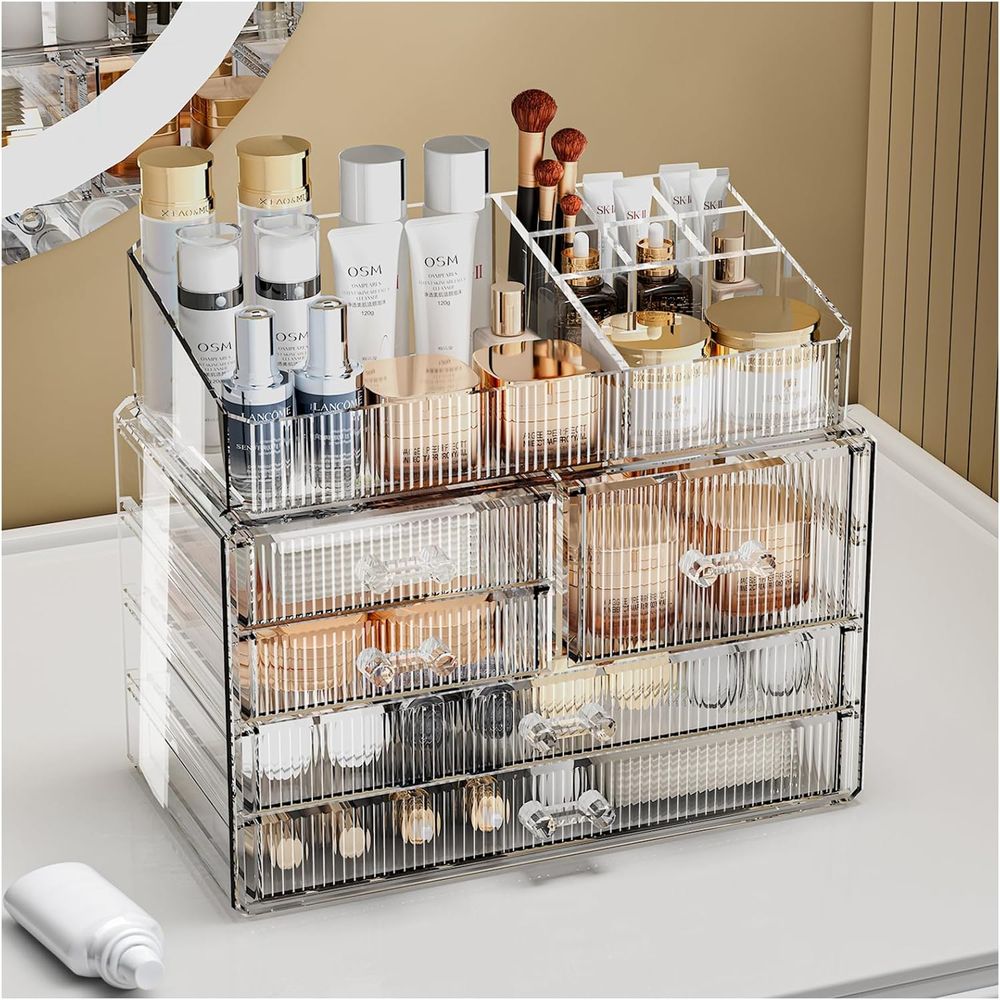 Eyeshadow Palette - Transparent Acrylic Makeup Organizer - 6