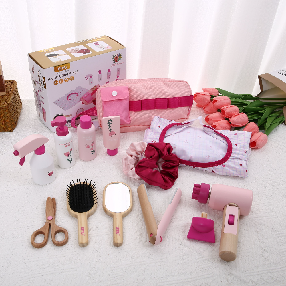 Beauty Makeup Kit For Girls - Wooden Makeup Toy Kits for Little