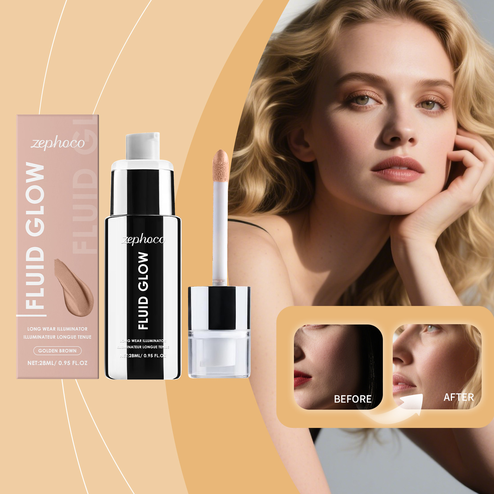 Body Shimmer Lotion - Liquid Highlighter Glow Drops Moisturizing Face