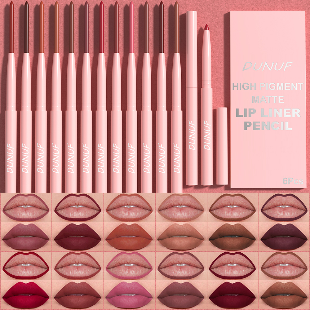 Lip Liner Pencil - 6pcs Lip Liner Pen Set Long-Lasting,