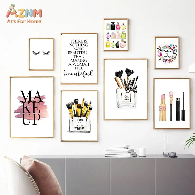 AZNM Pink Fashion Makeup Canva - Makeup Is Beauty Quotes reseña y precio