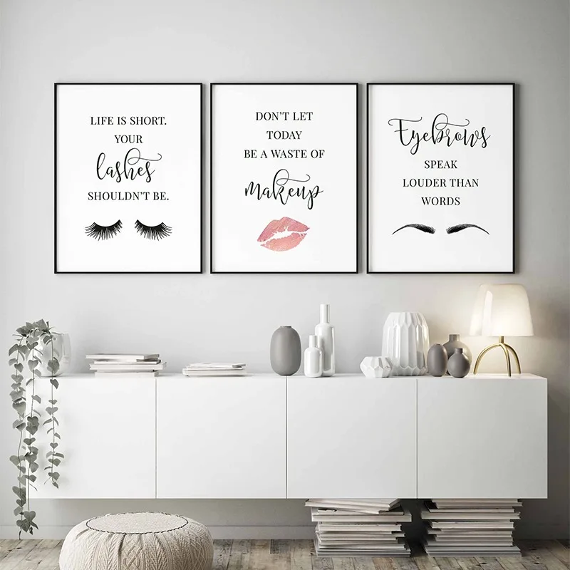 Makeup Quotes Poster Eyelash E - Makeup Is Beauty Quotes reseña y precio