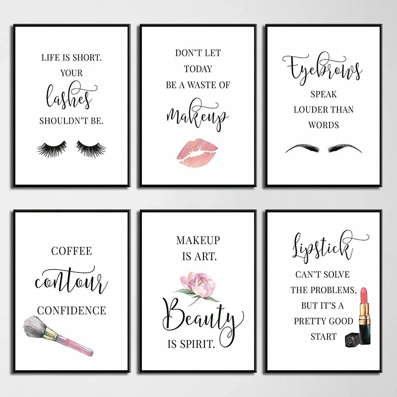 Makeup Quotes Poster Eyelash E - Makeup Is Beauty Quotes reseña y precio