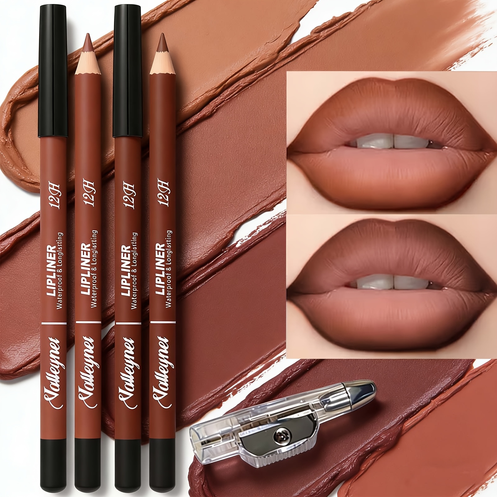 2 Lipliner Pens+1 Pencil Sharp - Lip Liner Pencil reseña y precio