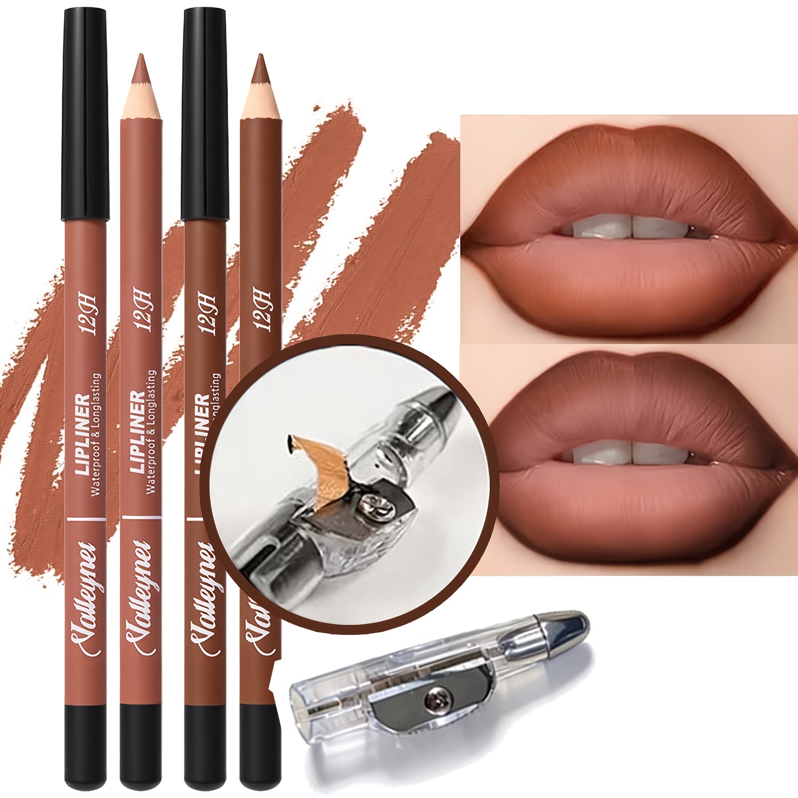 2 Lipliner Pens+1 Pencil Sharp - Lip Liner Pencil reseña y precio