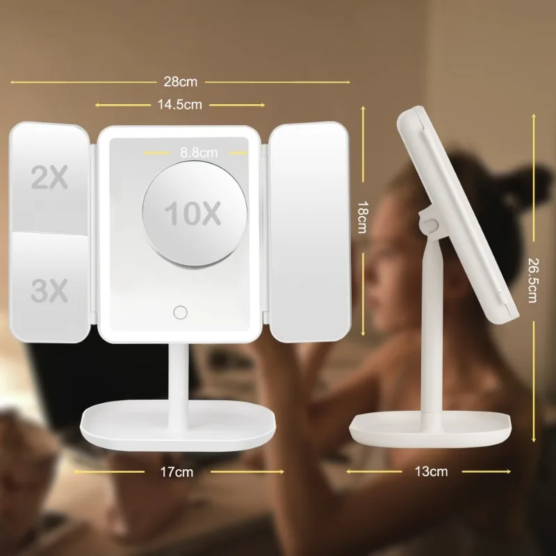 Tri Makeup Mirror with Smart C - Your Beauty Makeup reseña y precio
