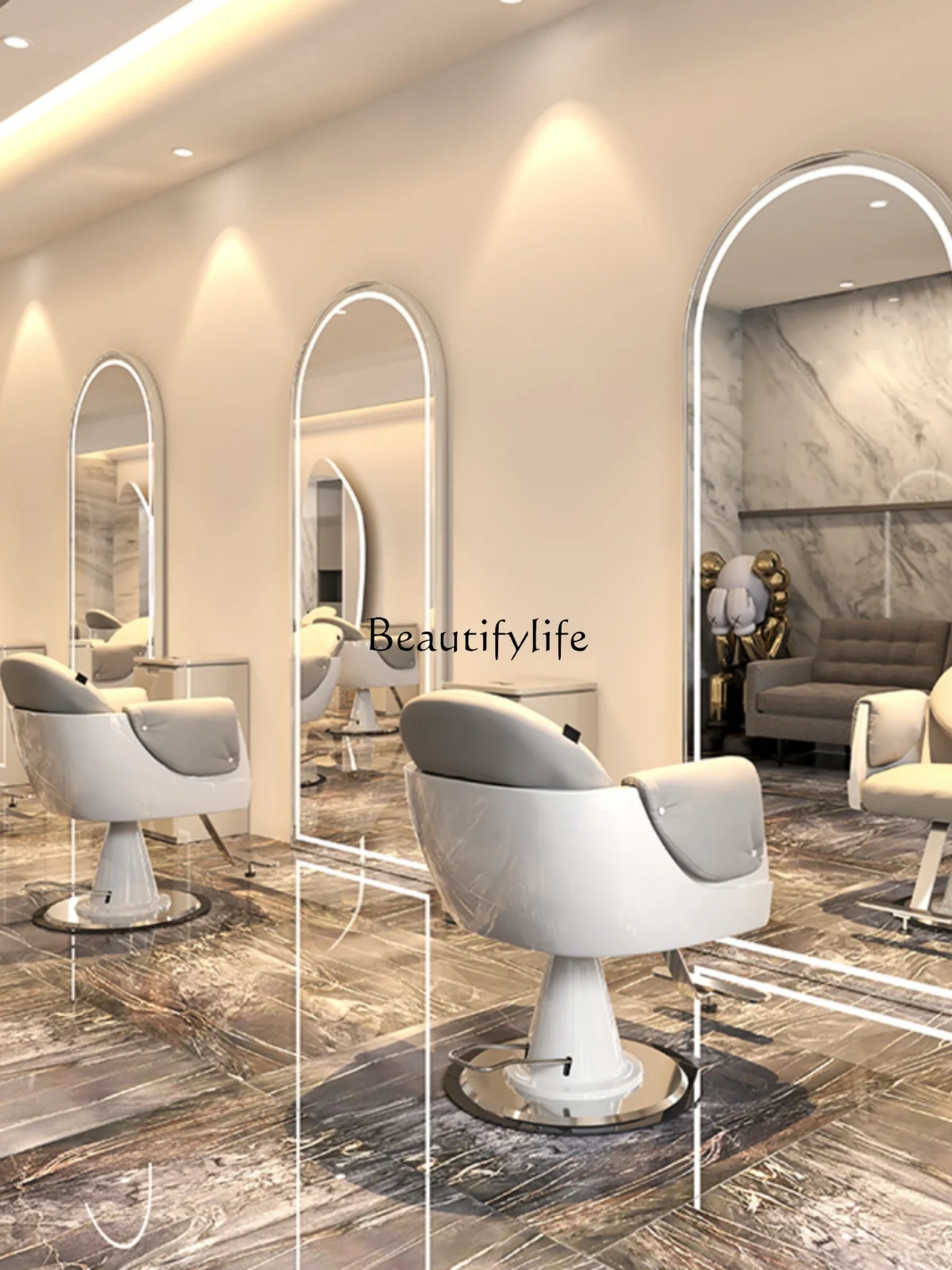 PJ13Barber Shop Floor Mirror H - Beauty Makeup Hd reseña y precio