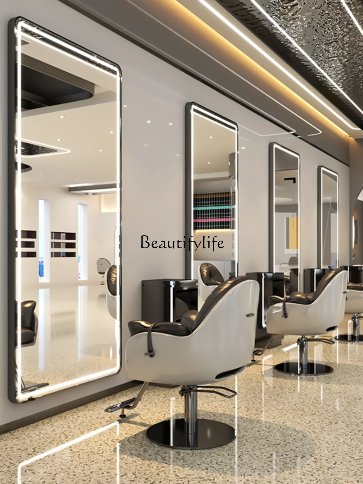 PJ13Barber Shop Floor Mirror H - Beauty Makeup Hd reseña y precio