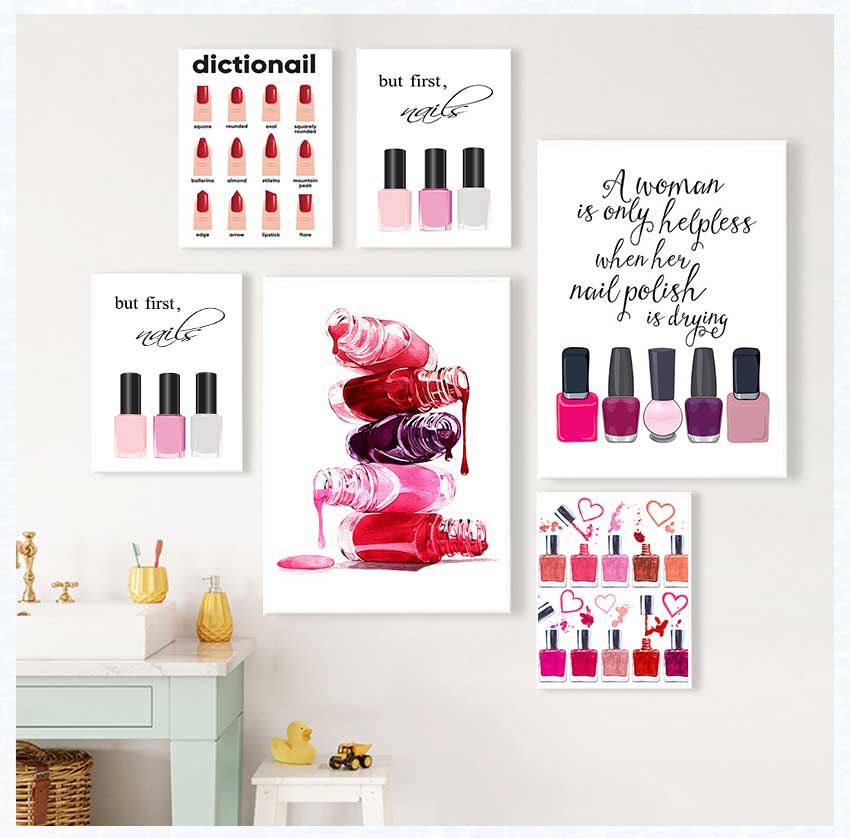 Art Posters and Prints Nail Te - Makeup Is Beauty Quotes reseña y precio