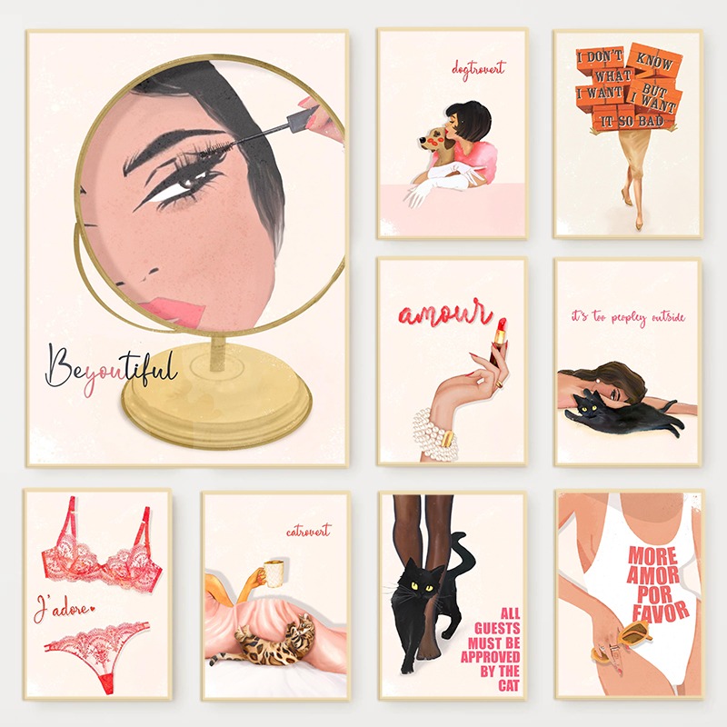Retro Glam Fashion Magazine Po - Makeup Is Beauty Quotes reseña y precio