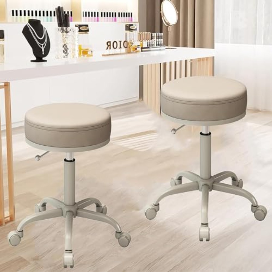 Round Swivel Stool, Modern Bea - Beauty Lab Makeup reseña y precio