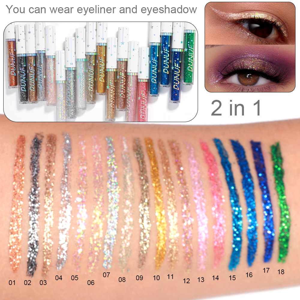 6 Pcs Glitter Eyeliner Set Gol - Beauty Makeup Events reseña y precio