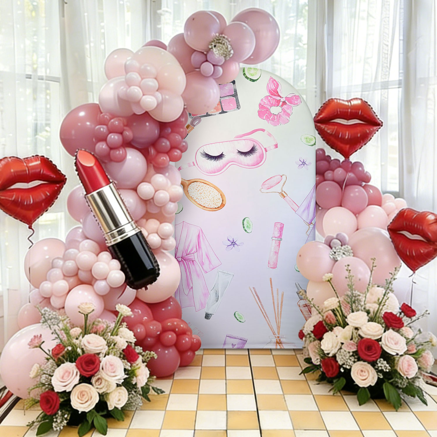 Happy Birthday Makeup Backdrop - Beauty Makeup Events reseña y precio