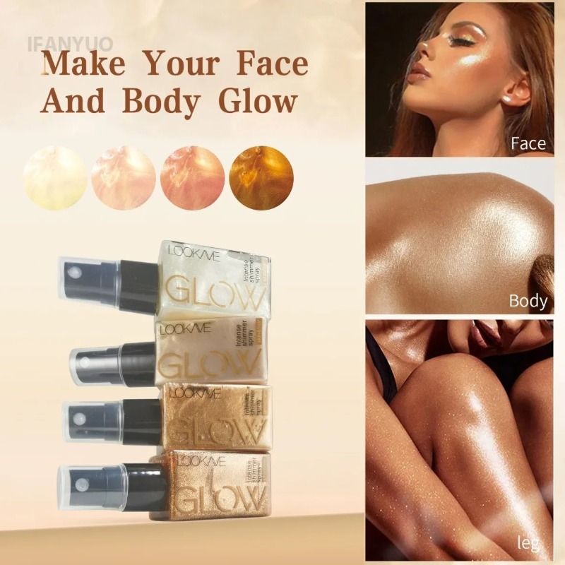 Pearlescent Glitter Spray Shim - Body Shimmer Lotion reseña y precio