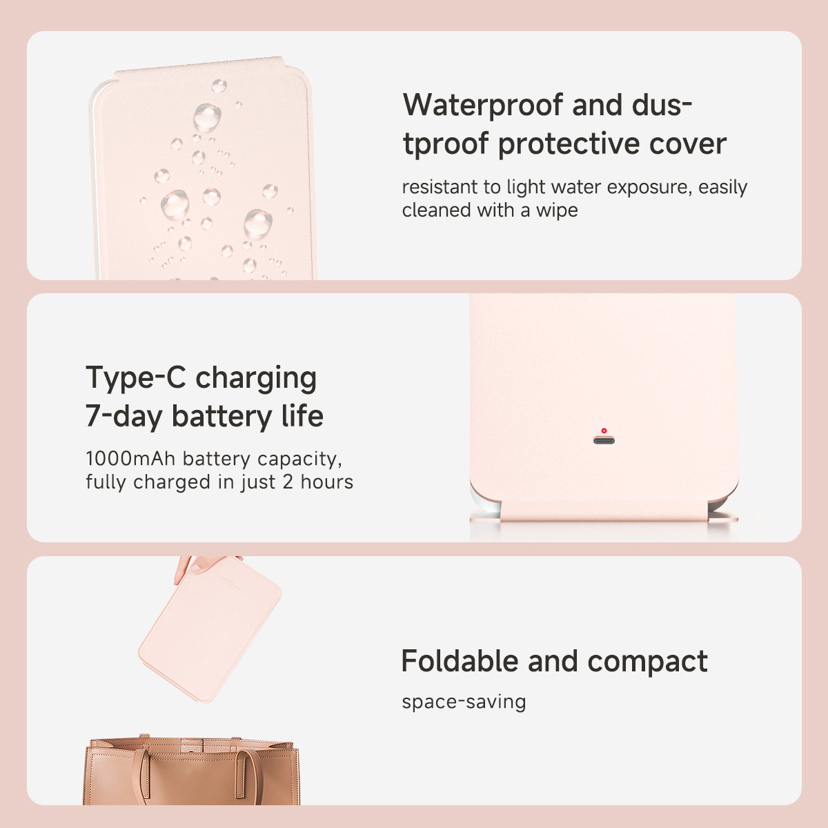 DOCO Makeup Mirror Foldable Po - Beauty Lab Makeup reseña y precio