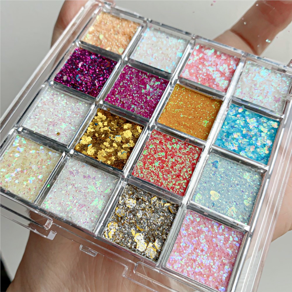 9/16 Grids Shimmer Glitter Pow - Body Shimmer Lotion reseña y precio