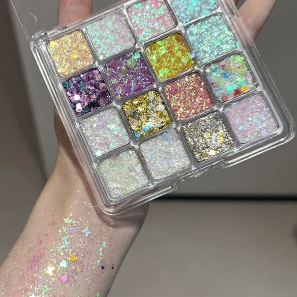 9/16 Grids Shimmer Glitter Pow - Body Shimmer Lotion reseña y precio