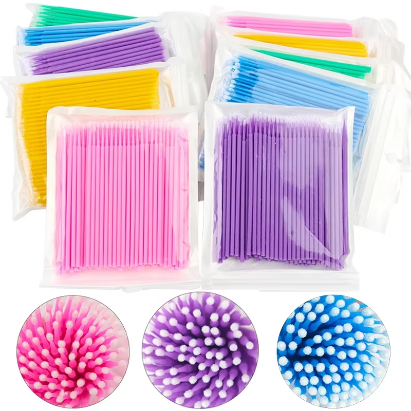 100Pcs Eyelash Cleaning Brush  - Beauty Makeup Background reseña y precio