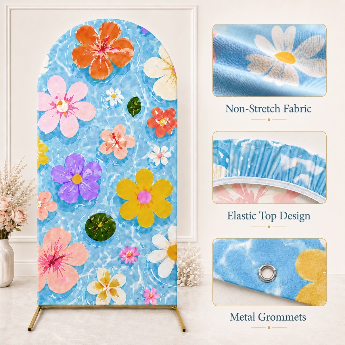 Arch Backdrop Cover Single Sid - Beauty Makeup Events reseña y precio