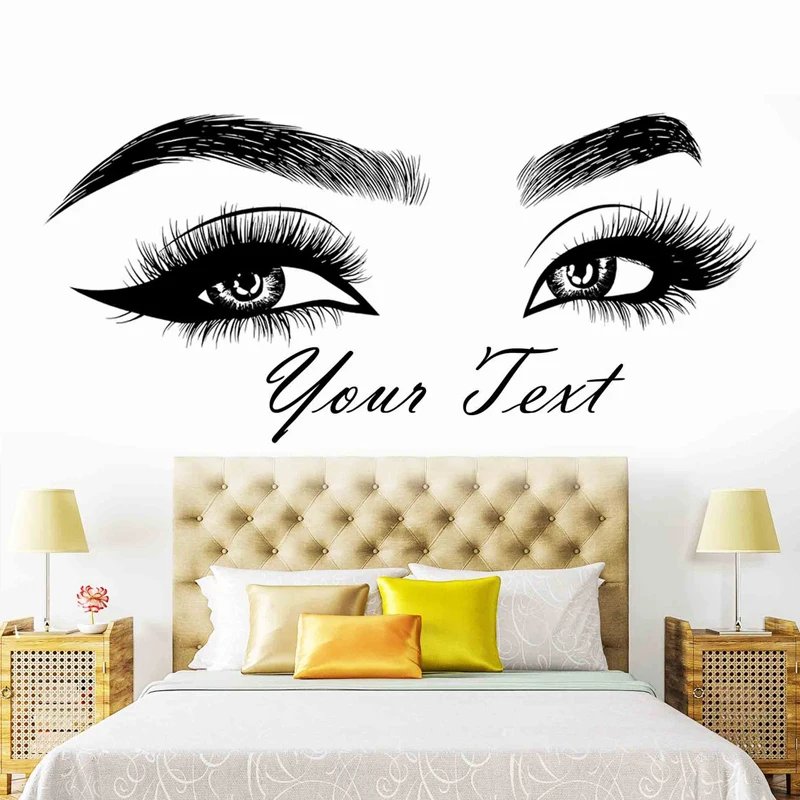 Eyelashes Brows Vinyl Sticker  - Makeup Is Beauty Quotes reseña y precio
