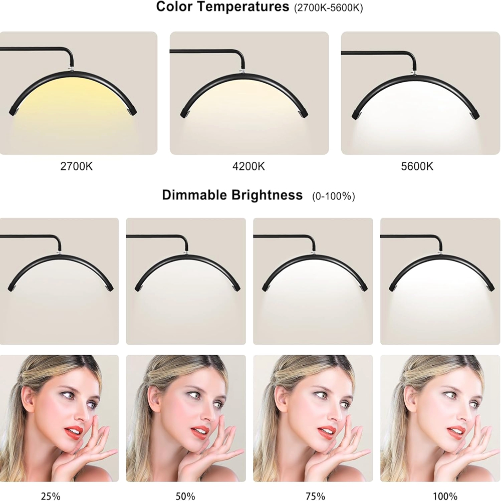 28in Half Moon Lash Lamp 50W A - Beauty Makeup Hd reseña y precio