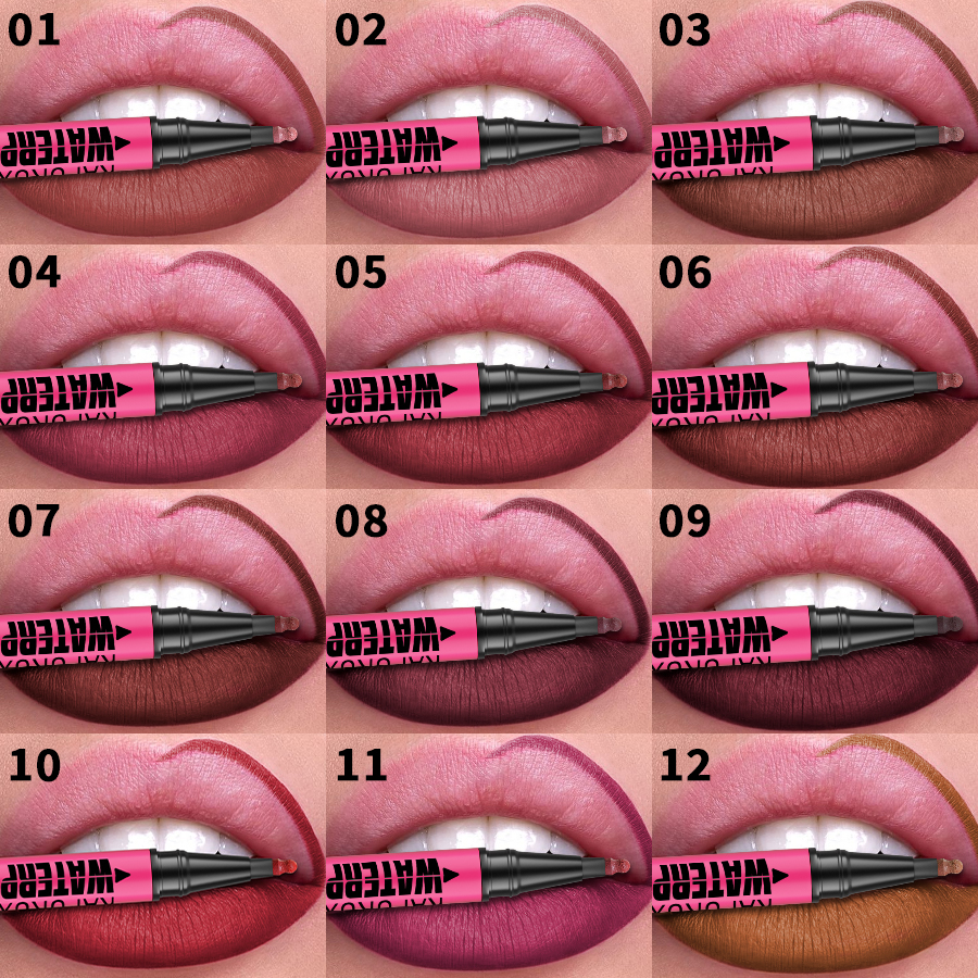 1PC Liquid Matte12-Color Lipli - Lip Liner Pencil reseña y precio