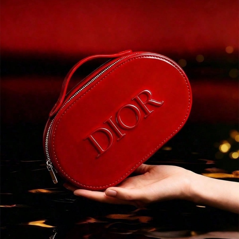 Dior’s Bag Red Cosmetic Bag Lu - Beauty Makeup Logo Design reseña y precio
