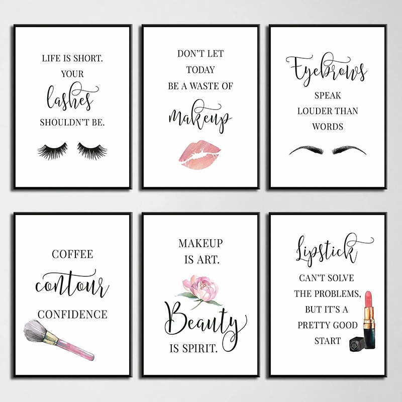 Makeup Quotes Poster Eyelash E - Makeup Is Beauty Quotes reseña y precio