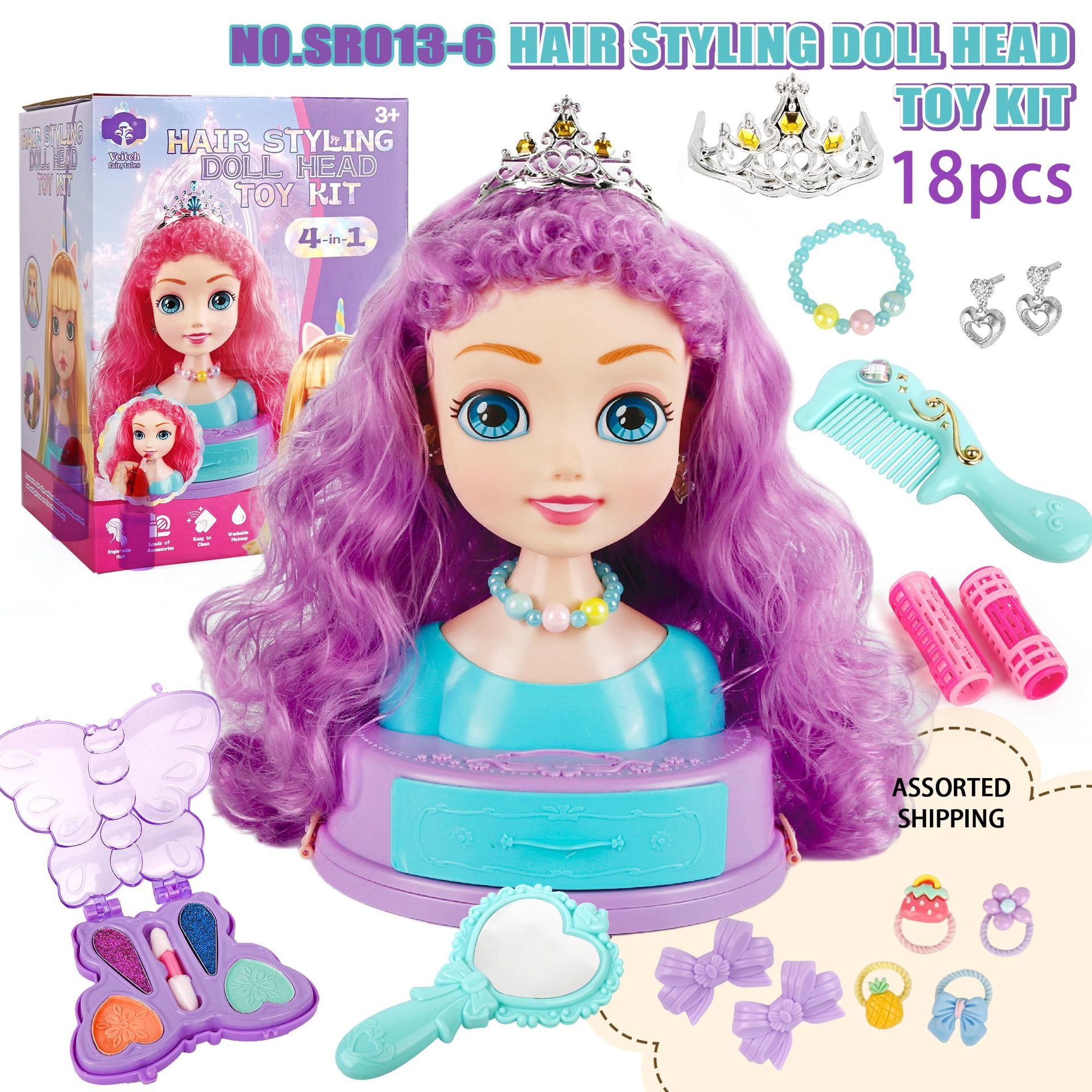 Hair Styling Doll Head Makeup  - Beauty Makeup Kit For Girls reseña y precio
