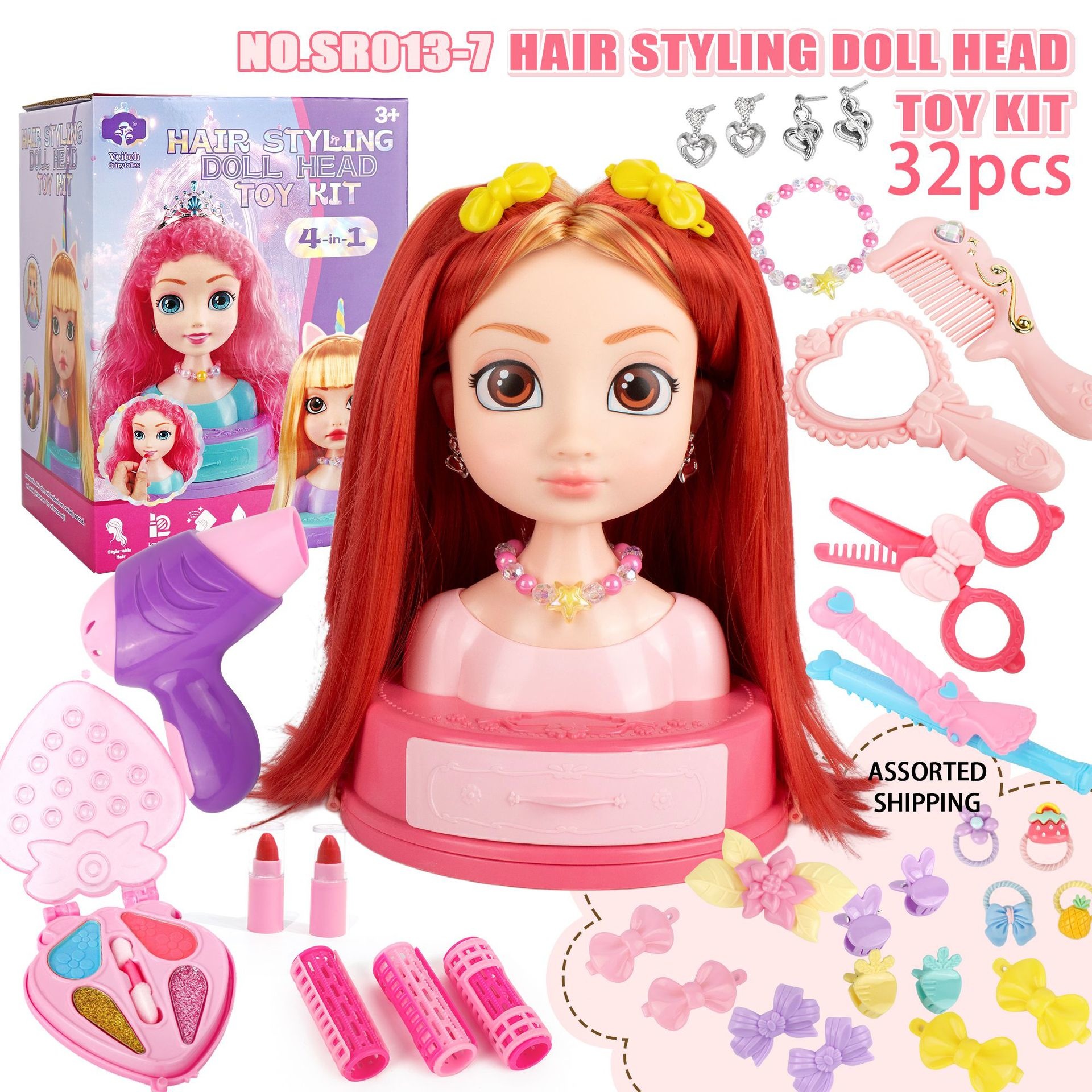 Hair Styling Doll Head Makeup  - Beauty Makeup Kit For Girls reseña y precio