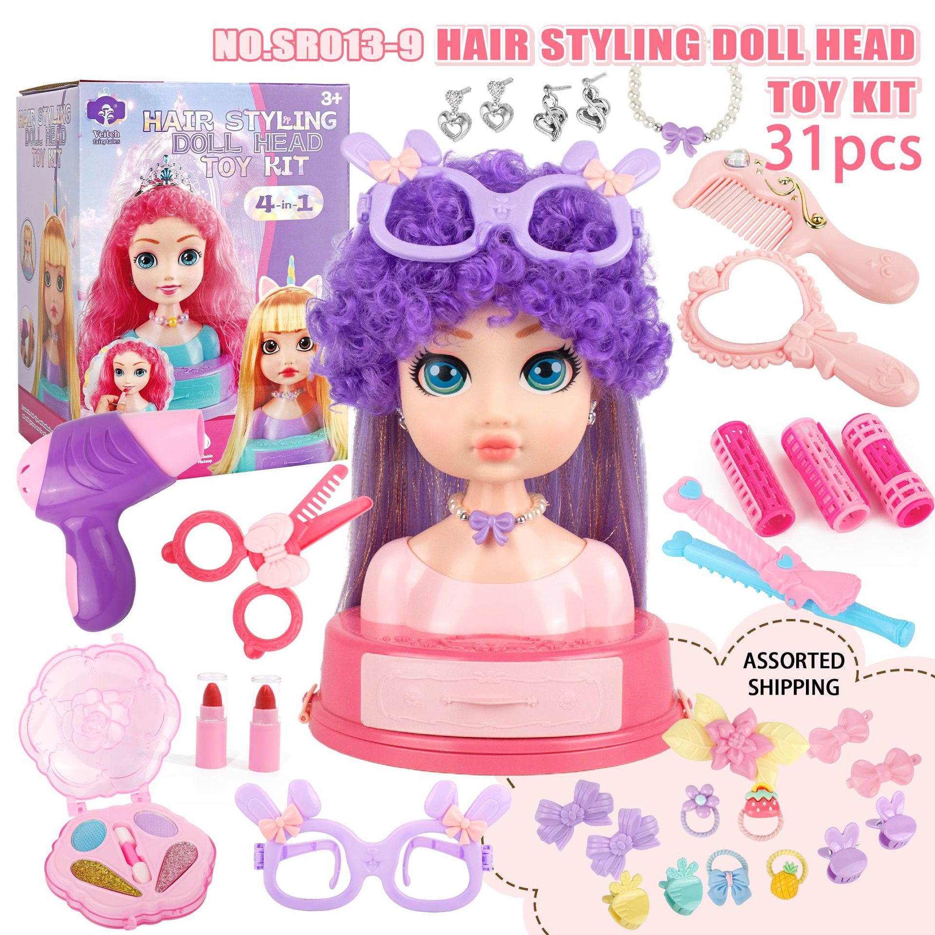 Hair Styling Doll Head Makeup  - Beauty Makeup Kit For Girls reseña y precio