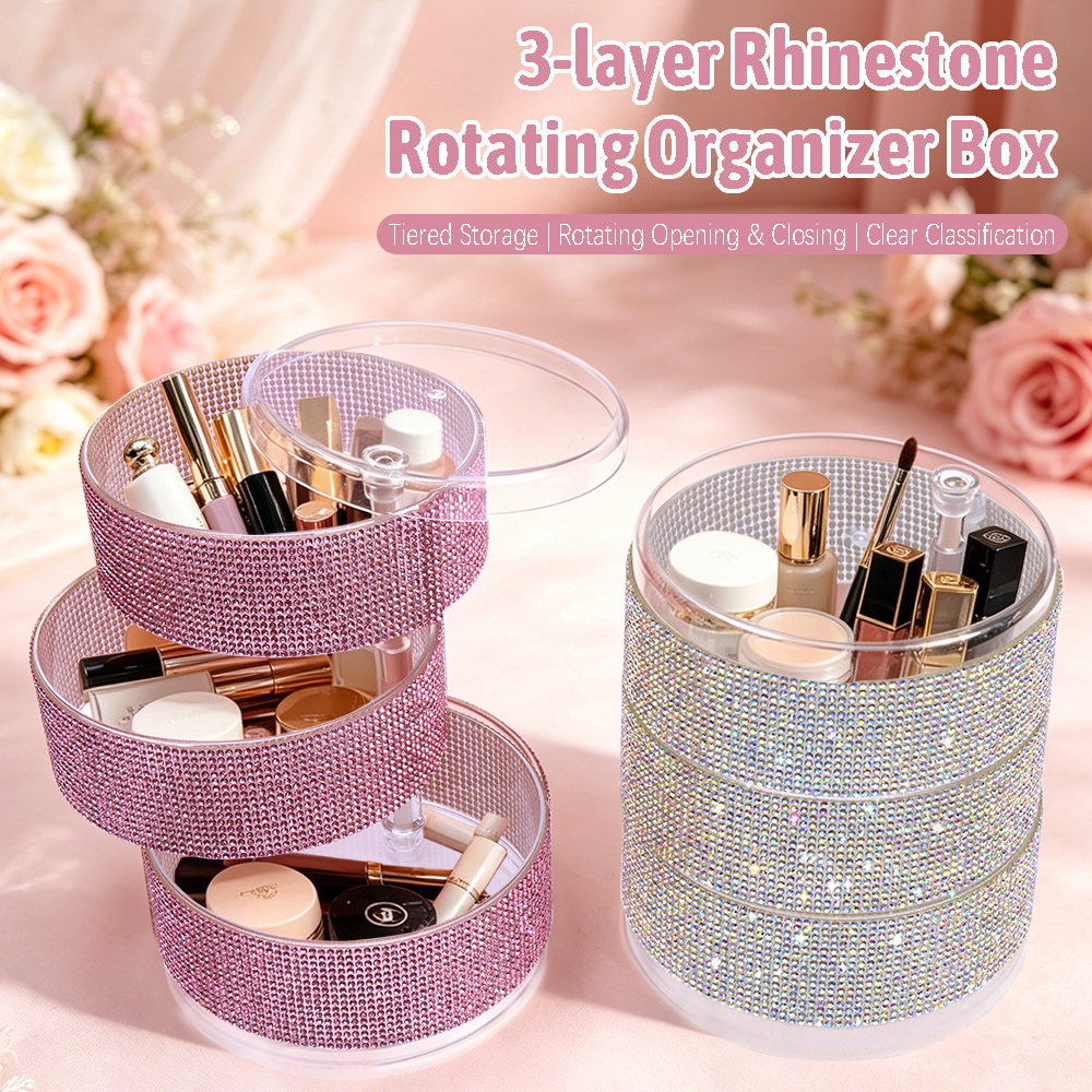 3-Layer Rotating Rhinestone Ma - Eyeshadow Palette reseña y precio