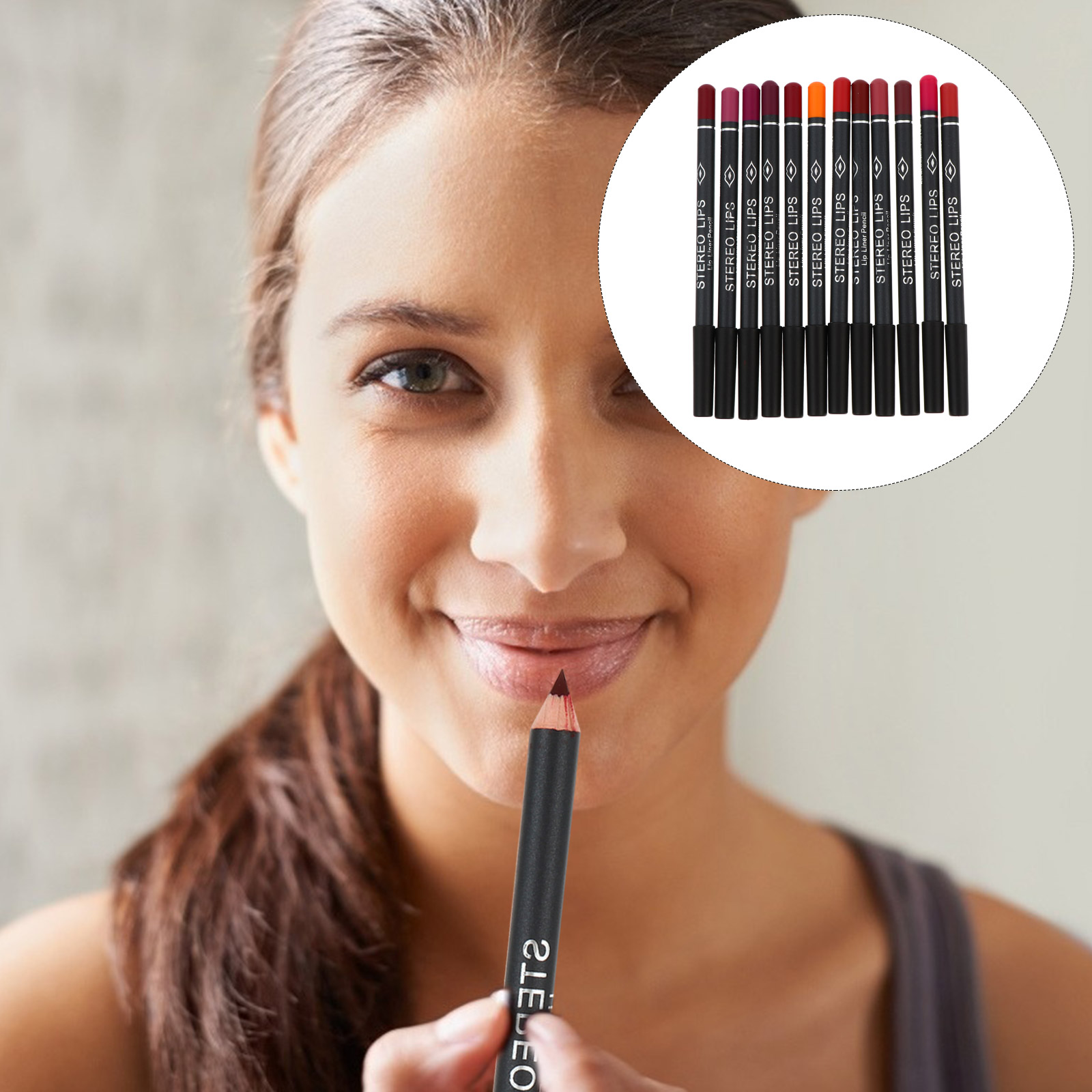 12 Pcs Lip Liner Wood Material - Lip Liner Pencil reseña y precio