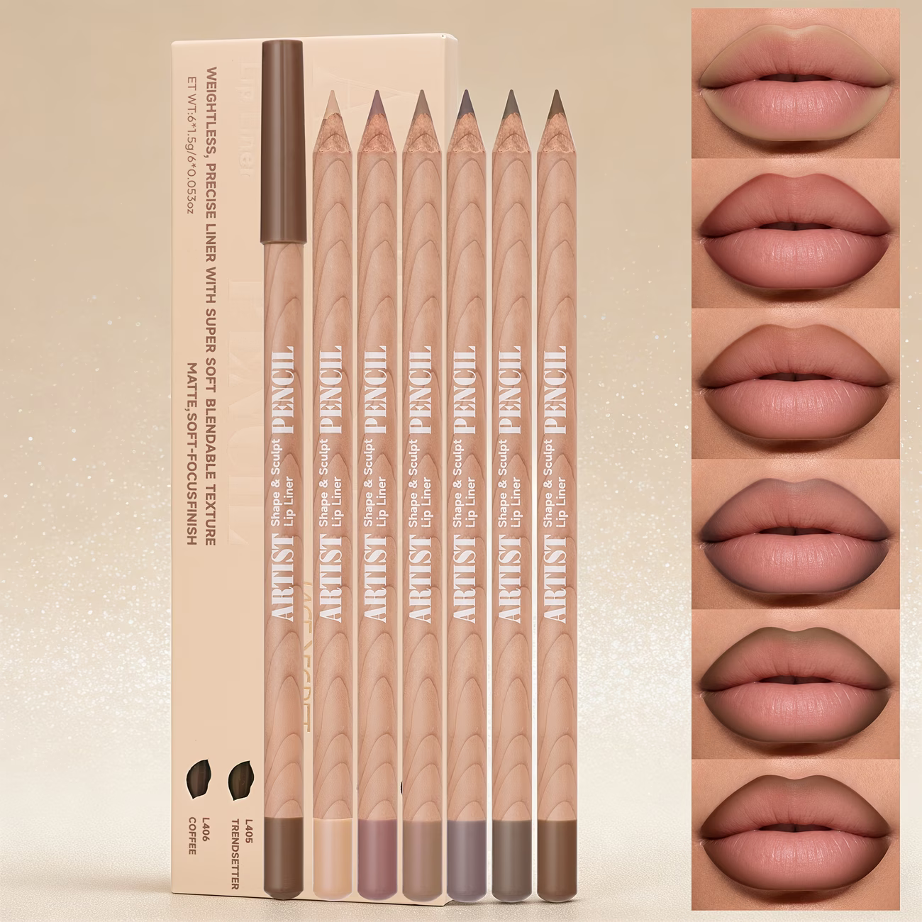 FACE SECRET 6pcs Velvet Matte  - Lip Liner Pencil reseña y precio