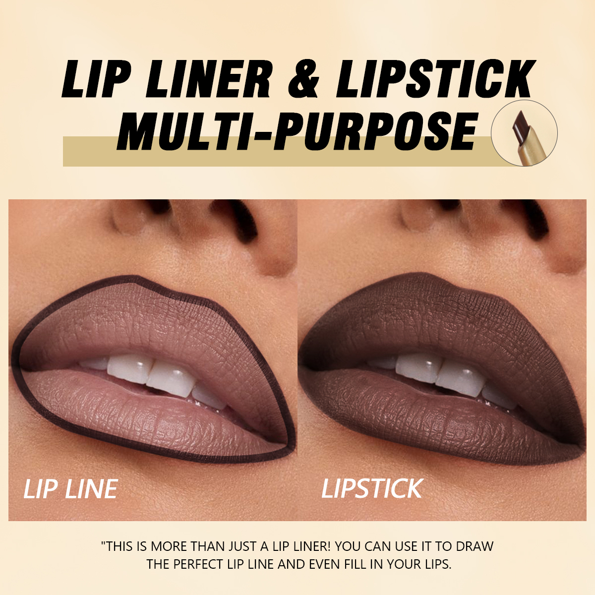 1pc Matte Lip Liner Pencil - S - Lip Liner Pencil reseña y precio