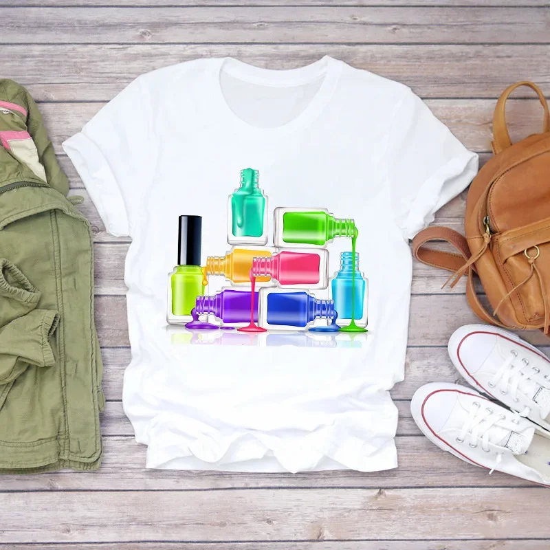 Fashion Short Sleeve White T-S - Your Beauty Makeup reseña y precio