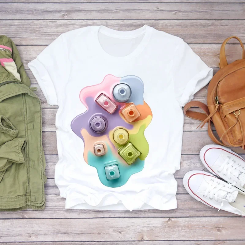 Fashion Short Sleeve White T-S - Your Beauty Makeup reseña y precio