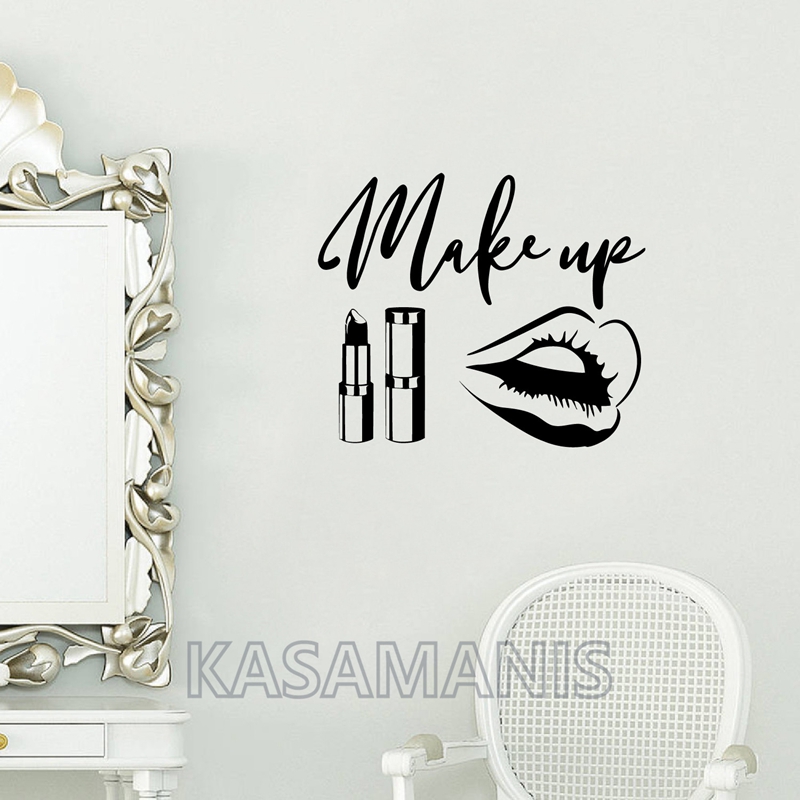 MakeUp Quote Wall Art Decals B - Makeup Is Beauty Quotes reseña y precio