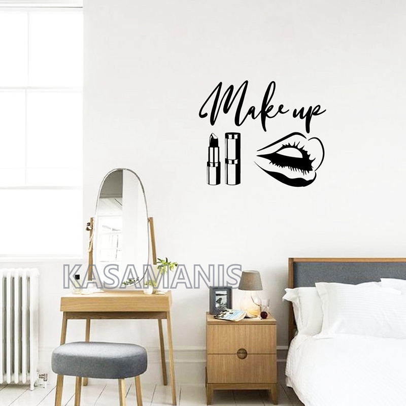 MakeUp Quote Wall Art Decals B - Makeup Is Beauty Quotes reseña y precio