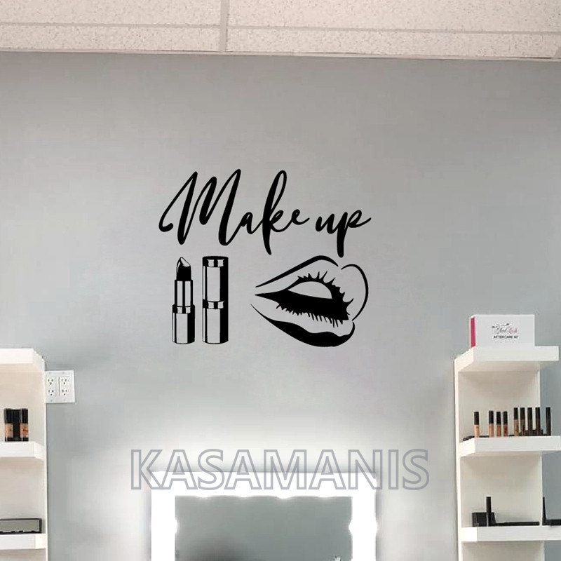 MakeUp Quote Wall Art Decals B - Makeup Is Beauty Quotes reseña y precio