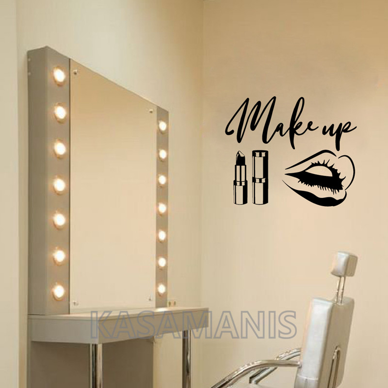 MakeUp Quote Wall Art Decals B - Makeup Is Beauty Quotes reseña y precio