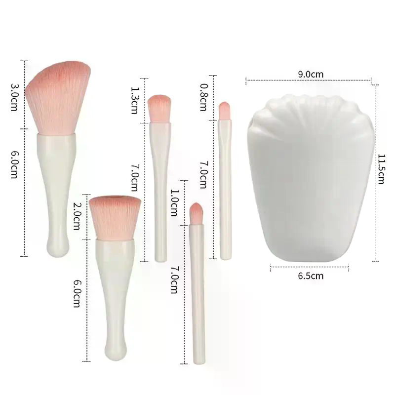 5Pcs Portable Makeup Brush Set - Beauty Makeup Hd reseña y precio